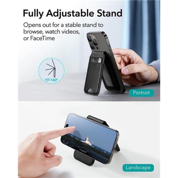 Wallet (HaloLock),iPhone Wallet with Adjustable Stand,Magnetic Wallet for iPhone - Picture 2 of 6